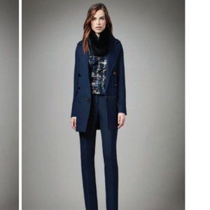 Navy double breasted two in one peacoat